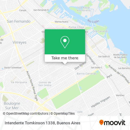 Intendente Tomkinson 1338 map