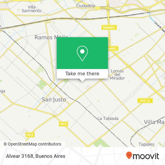 Alvear 3168 map