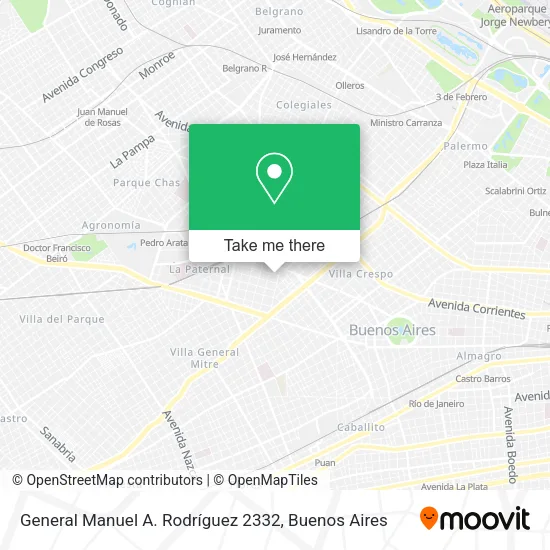Mapa de General Manuel A. Rodríguez 2332