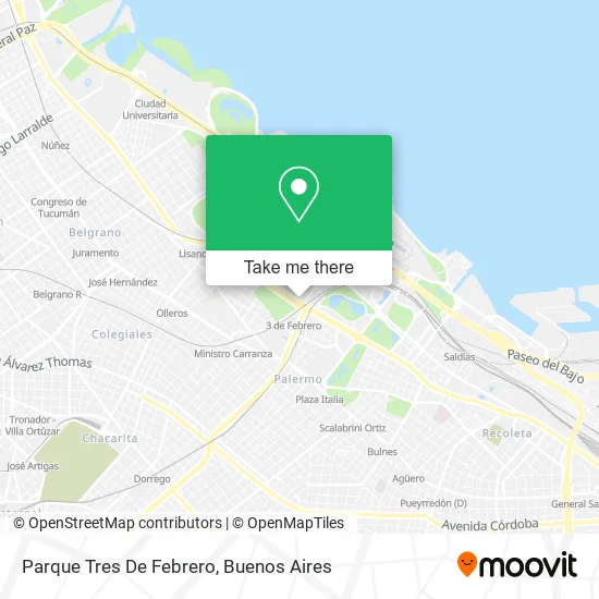 Mapa de Parque Tres De Febrero