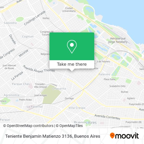 Teniente Benjamín Matienzo 3136 map
