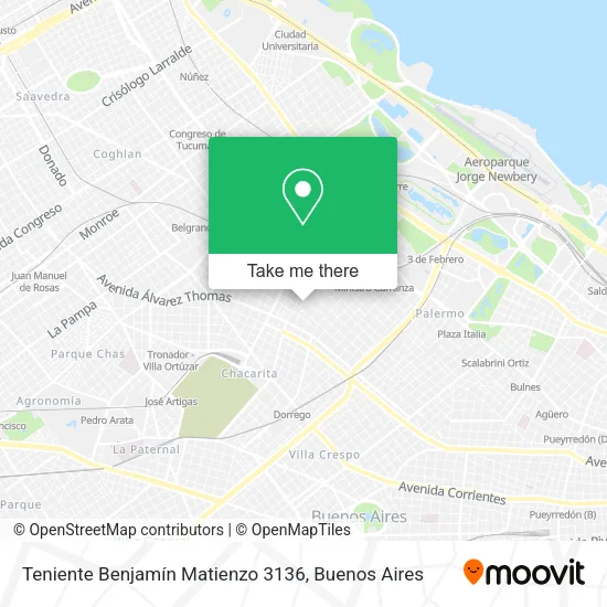 Mapa de Teniente Benjamín Matienzo 3136