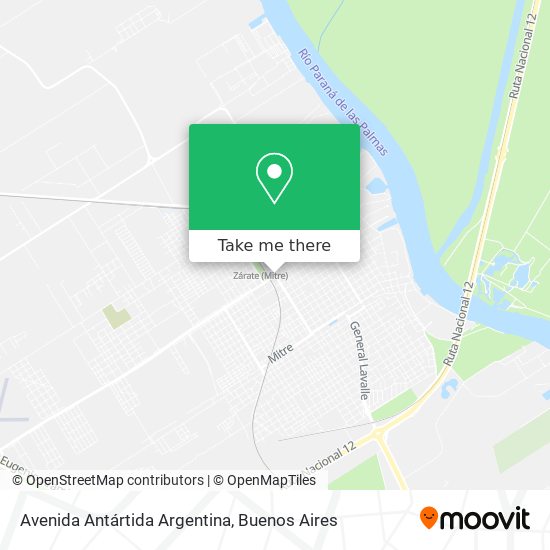 Avenida Antártida Argentina map