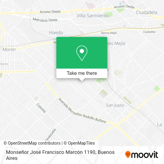 Mapa de Monseñor José Francisco Marcón 1190