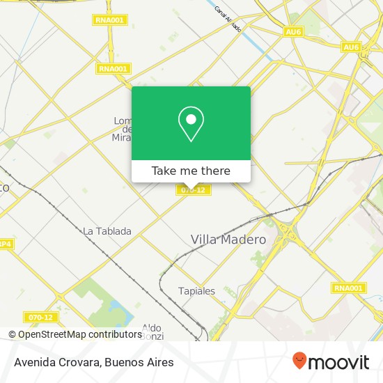 Avenida Crovara map