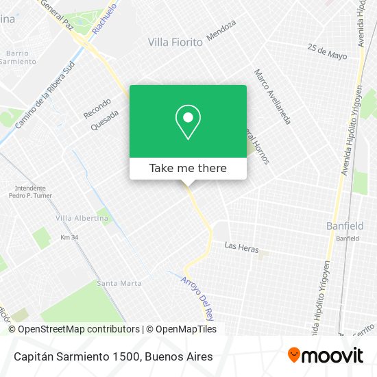 Capitán Sarmiento 1500 map