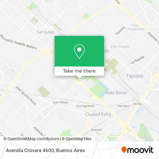 Mapa de Avenida Crovara 4600