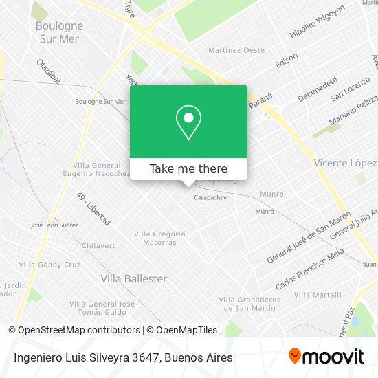 Mapa de Ingeniero Luis Silveyra 3647