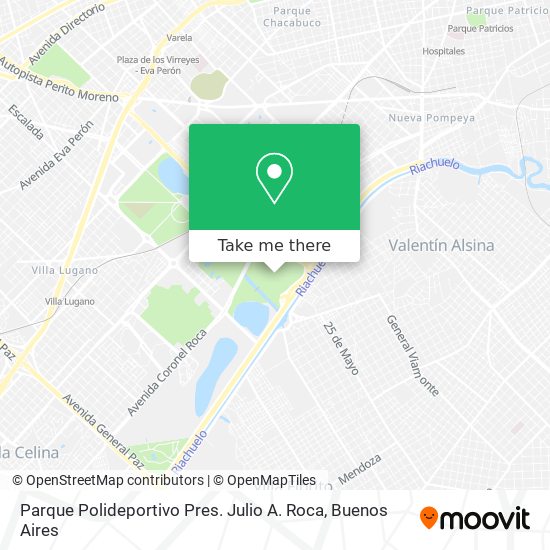 Parque Polideportivo Pres. Julio A. Roca map