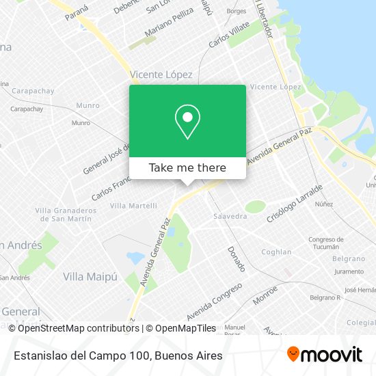 Estanislao del Campo 100 map