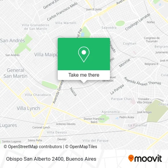 Mapa de Obispo San Alberto 2400