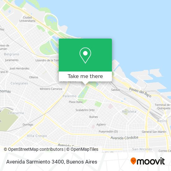 Avenida Sarmiento 3400 map