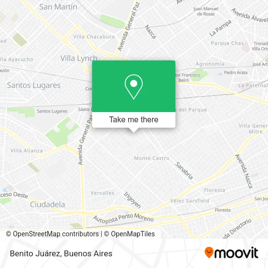 Benito Juárez map