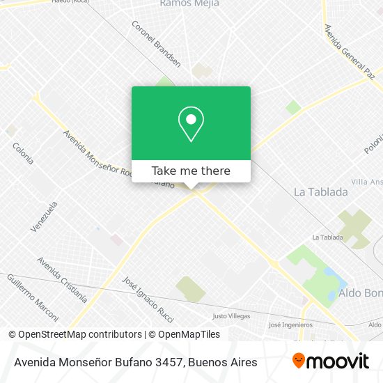 Mapa de Avenida Monseñor Bufano 3457