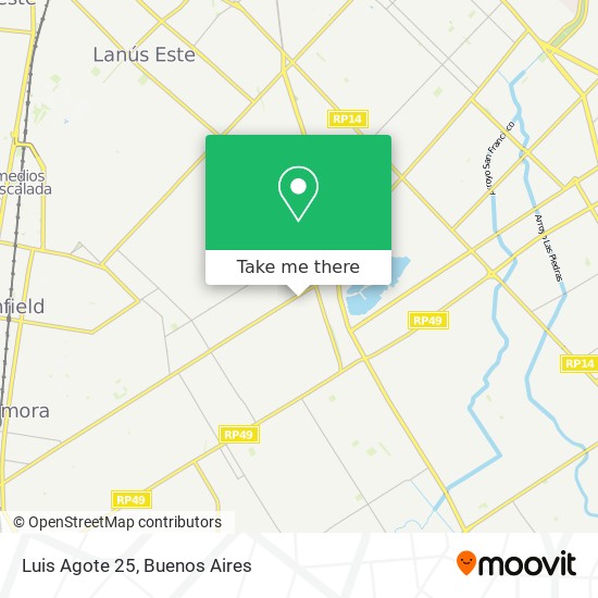 Luis Agote 25 map