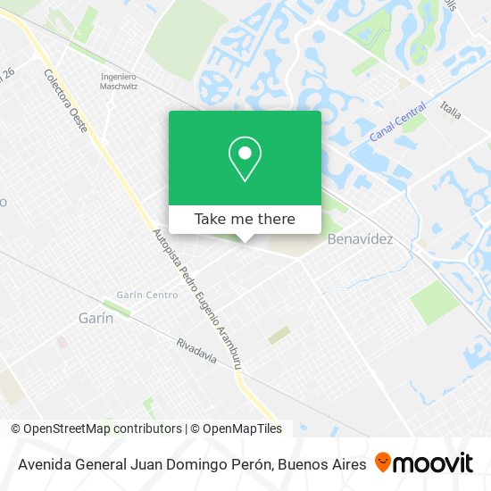 Mapa de Avenida General Juan Domingo Perón