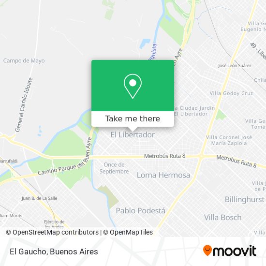 Mapa de El Gaucho