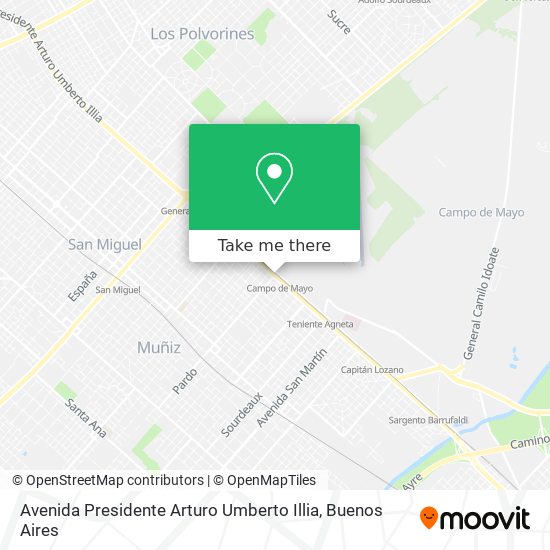 Avenida Presidente Arturo Umberto Illia map