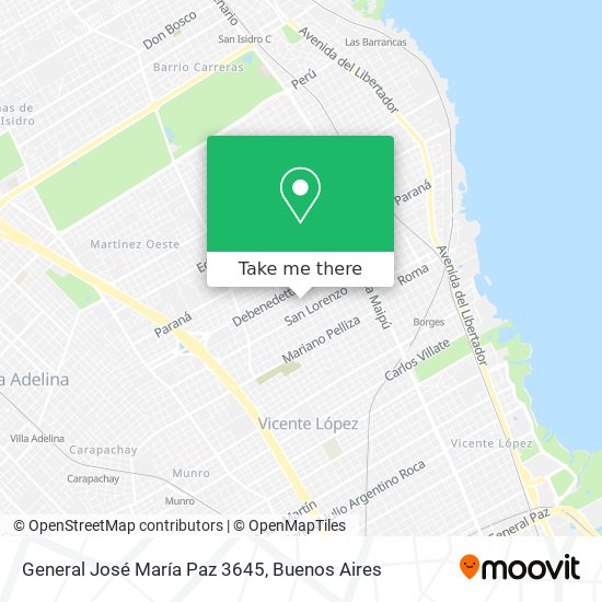 General José María Paz 3645 map