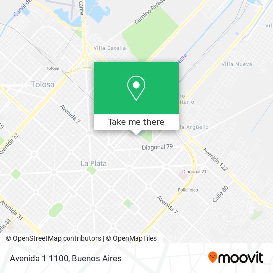 Avenida 1 1100 map