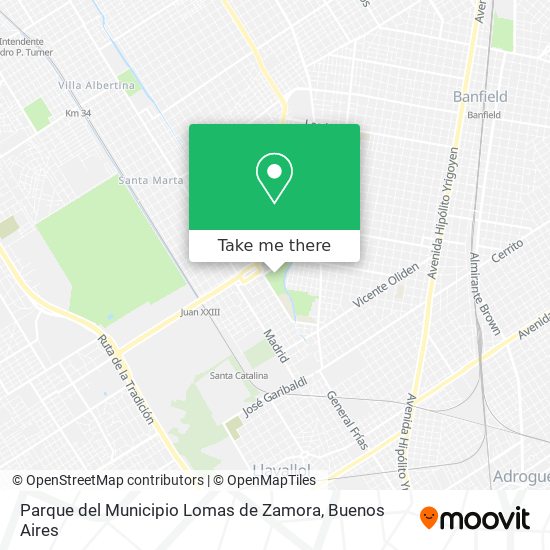 Parque del Municipio Lomas de Zamora map