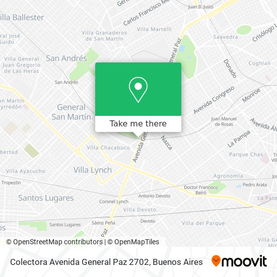 Colectora Avenida General Paz 2702 map