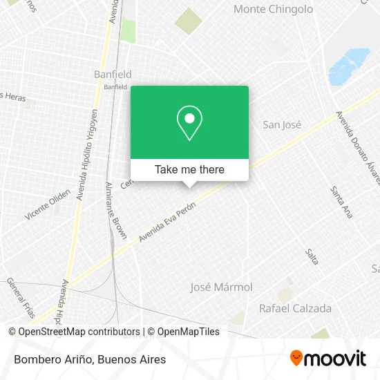Mapa de Bombero Ariño