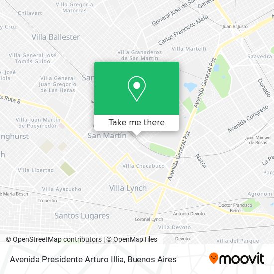 Avenida Presidente Arturo Illia map