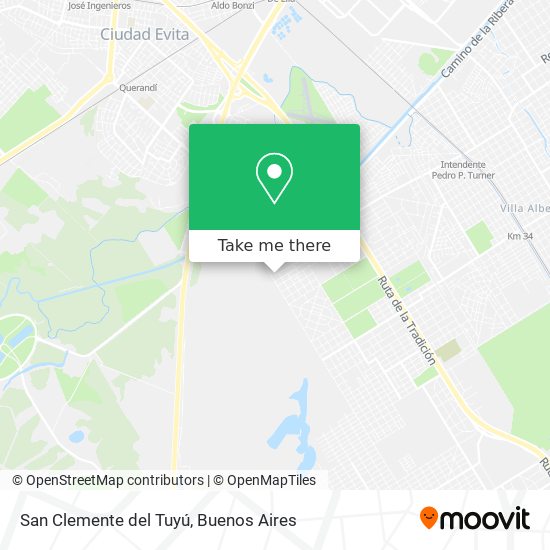 Mapa de San Clemente del Tuyú