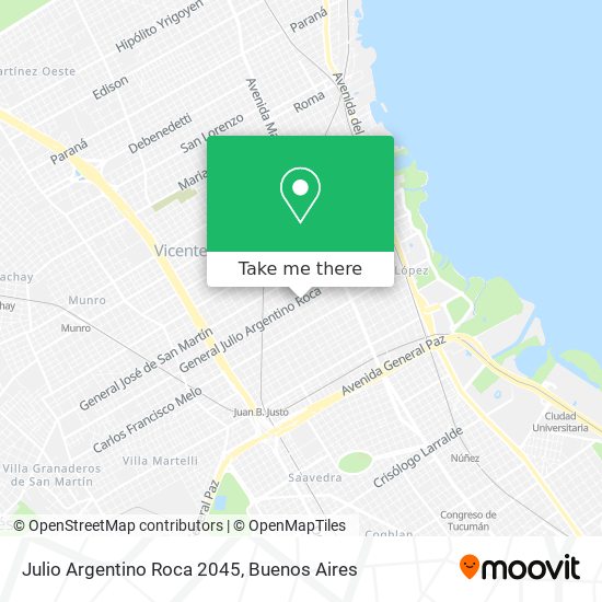Julio Argentino Roca 2045 map