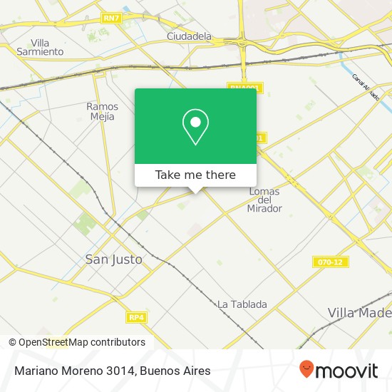 Mapa de Mariano Moreno 3014