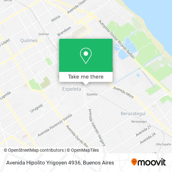 Avenida Hipolito Yrigoyen 4936 map