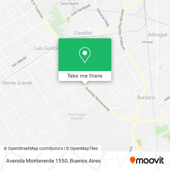Avenida Monteverde 1550 map