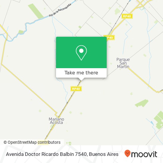 Avenida Doctor Ricardo Balbín 7540 map