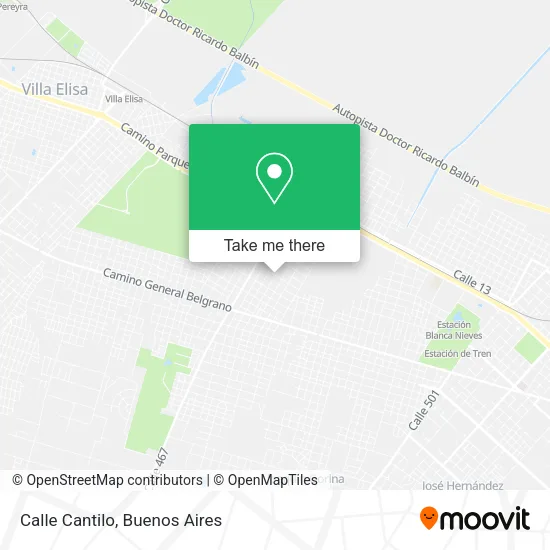 Mapa de Calle Cantilo