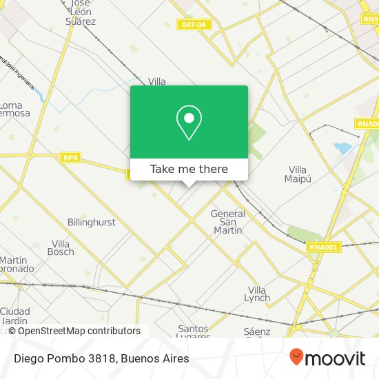 Diego Pombo 3818 map