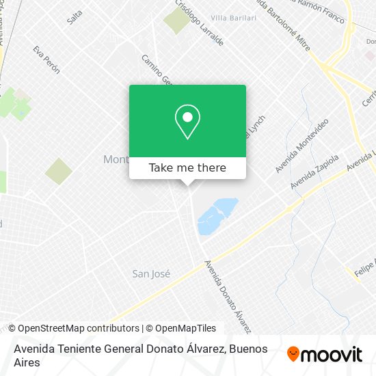 Avenida Teniente General Donato Álvarez map