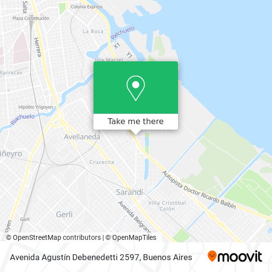 Mapa de Avenida Agustín Debenedetti 2597