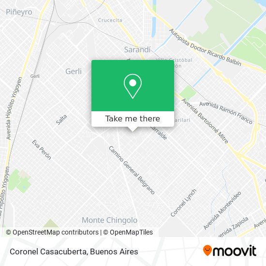 Mapa de Coronel Casacuberta