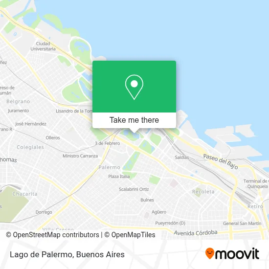 Lago de Palermo map