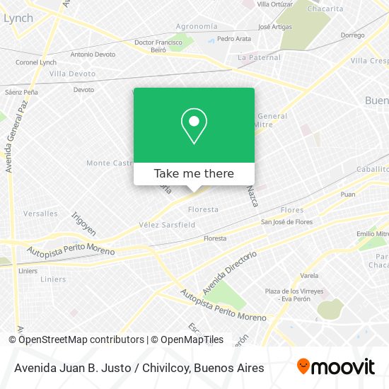 Mapa de Avenida Juan B. Justo / Chivilcoy