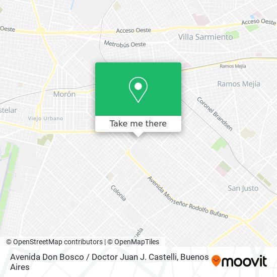 Avenida Don Bosco / Doctor Juan J. Castelli map