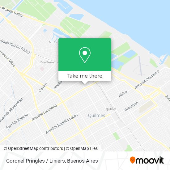 Mapa de Coronel Pringles / Liniers