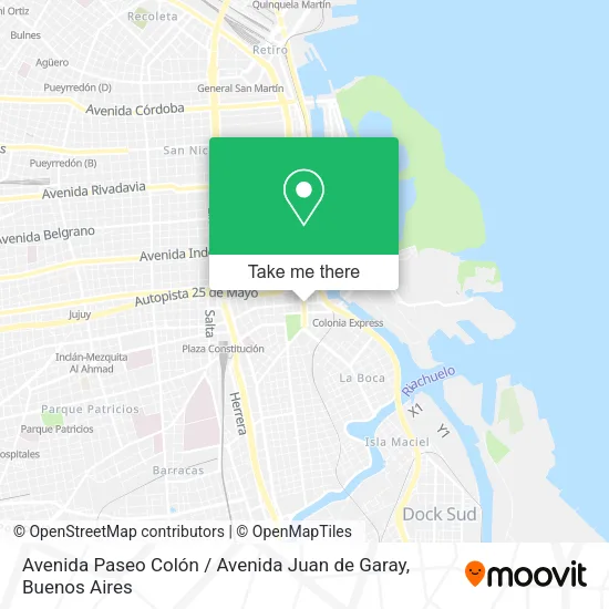 Avenida Paseo Colón / Avenida Juan de Garay map