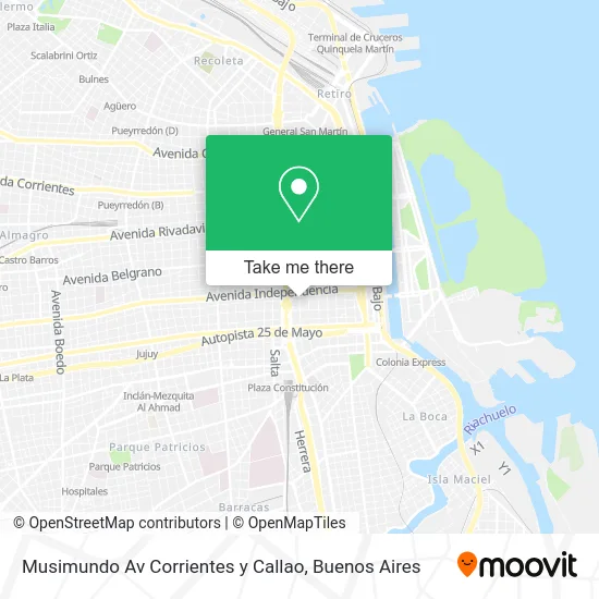 Musimundo Av Corrientes y Callao map