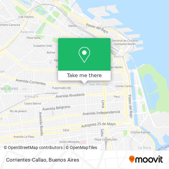 Corrientes-Callao map