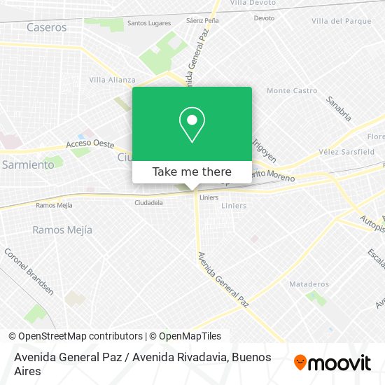 Avenida General Paz / Avenida Rivadavia map