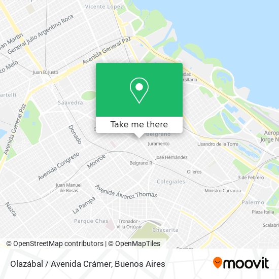 Olazábal / Avenida Crámer map