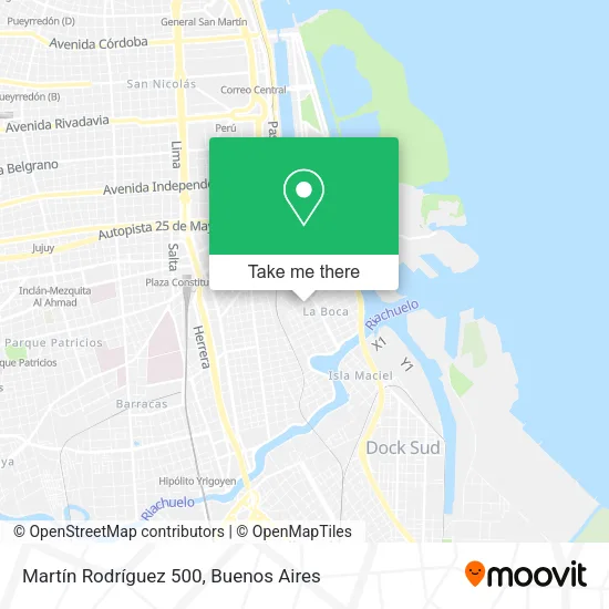 Martín Rodríguez 500 map