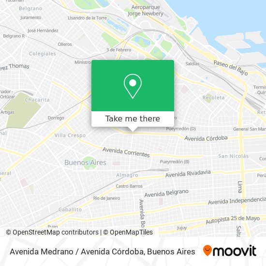 Avenida Medrano / Avenida Córdoba map